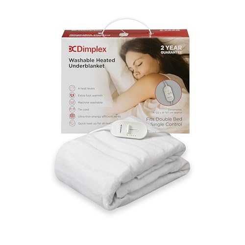 Dimplex DXUBDB Maschinenwaschbare beheizte Unterdecke mit extra Fußwärme, Doppelbett, Weiß Dimplex DXUBDB Maschinenwaschbare beheizte Unterdecke mit extra Fußwärme, Doppelbett, Weiß von DIMPLEX