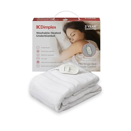 Dimplex DXUBS Beheizte Unterdecke mit extra Fußwärme, maschinenwaschbar, Einzelbett, Weiß Dimplex DXUBS Beheizte Unterdecke mit extra Fußwärme, maschinenwaschbar, Einzelbett, Weiß von DIMPLEX