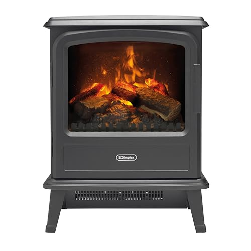 Dimplex Elektrokamin Evandale - Elektrokamin mit Heizung und Kaminfeuer - 1000W / 2000W - Wasserdampf Kamin - LED Optimyst 3D Flammeneffekt - Inklusive Fernbedienung - Slate von DIMPLEX