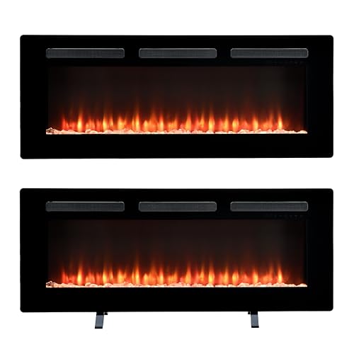 Dimplex Sierra Elektrokamin 48"/122cm - 1300/1600W Hitze - LED Flammeneffekt - Einbauen, Aufhängen oder Freistehend - App Bedienung - – Optionen für Holzscheit-, Kiesel- oder Kristallbrennstoffbett von DIMPLEX