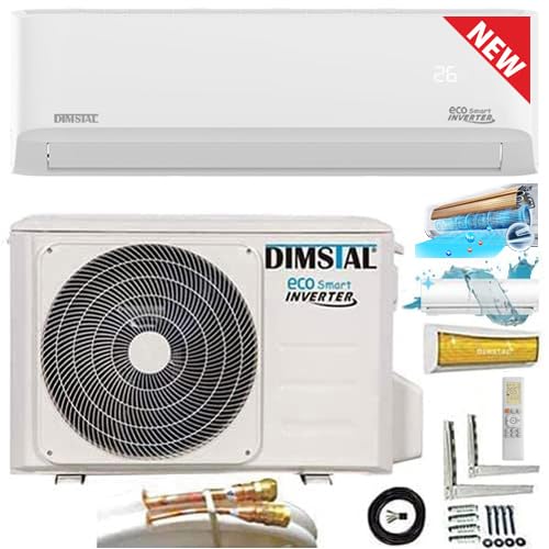 18000BTU 5,3 kW QuickConnect ULTRA - Split Klimaanlage + Heizung ECO Smart WiFi-Ready/Super Ioniser/Self-Clean/Follow Me komplett Set leise inkl. 4m Leitungen von DIMSTAL