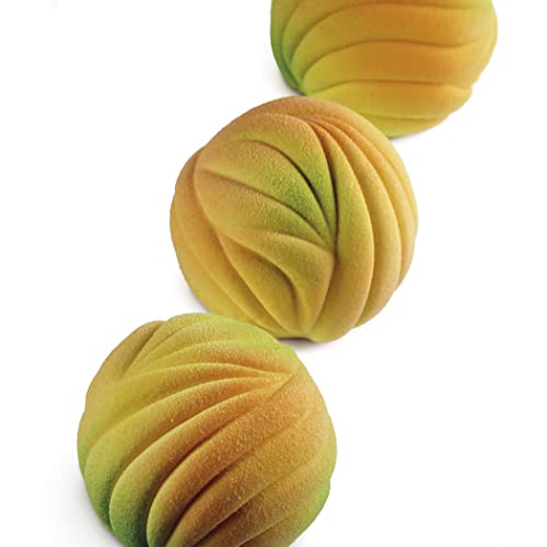 Dinara Kasko Mini Dunes Silikonform zum Backen Geometrische 3D-Silikonform für Kuchen oder Mousse, 4 Stück von weltberühmter Konditorin Dinara Kasko von DINARA KASKO