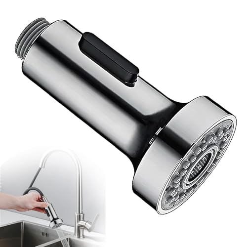 DINGFENG Ersatz Sprühkopf Küchenarmatur Ausziehbar Duschkopf, 2 Modi Wasserhahn Universal Sprühdüse G1/2 Küchenspüle Mischbatterie, Aufsatküche Spültischarmatur mit Brause Handbrause für Waschbecken von DINGFENG