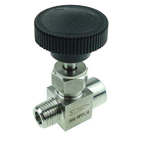 DINGGUANGHE 1000 PSI Instrument Nadelventil 1/4 Zoll NPT Male X Female Edelstahl 304 Ventil von DINGGUANGHE-CUP
