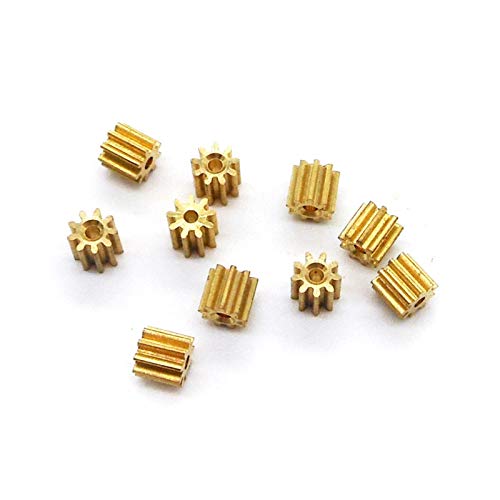 DINGGUANGHE-CUP Dauerhaft 91A 0,3M Kupferräder 9 Zähneöffnung 0,95 mm (eng für 1 mm) Für Motorrad für Flugzeugritzel 10pcs (Hole Diameter : 1mm Tight, Number of Teeth : 9 Teeth) von KOVNOVI