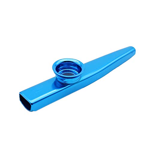 DINGGUANGHE-CUP Tragbare Aluminium-Kazoo-Flöte Mund für Anfänger Kinder Erwachsene Geschenke Holzwind Musical Instrument Orff Instrumente Kazoo (Color : Blue) von DINGGUANGHE-CUP