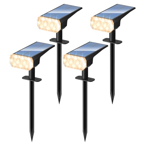 DINGLILIGHTING Wasserdichte Solarleuchten für draußen: IP65 Led Spot Light Dekorationen für den Garten - 3 Beleuchtungsmodi Solarbetrieben für den Hof - Landschaft Weg 4PC Warmfarbig DINGLILIGHTING Wasserdichte Solarleuchten für draußen: IP65 Led Spot Light Dekorationen für den Garten - 3 Beleuchtungsmodi Solarbetrieben für den Hof - Landschaft Weg 4PC Warmfarbig von DINGLILIGHTING