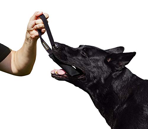 Dingo Gear Baumwolle-Nylon Beißwurst für Hundetraining IGP IPO Obiedence Schutzhund Hundesport, 15 x 5 cm, 1 Griff Schwarz S00072 von DINGO GEAR WWW.DINGOGEAR.COM 1977