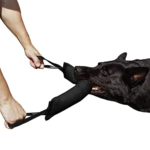Dingo Gear Baumwolle-Nylon Beißwurst für Hundetraining IGP IPO Obiedence Schutzhund Hundesport,45 x 8 cm, 2 Griffen Schwarz S00076 von DINGO GEAR WWW.DINGOGEAR.COM 1977