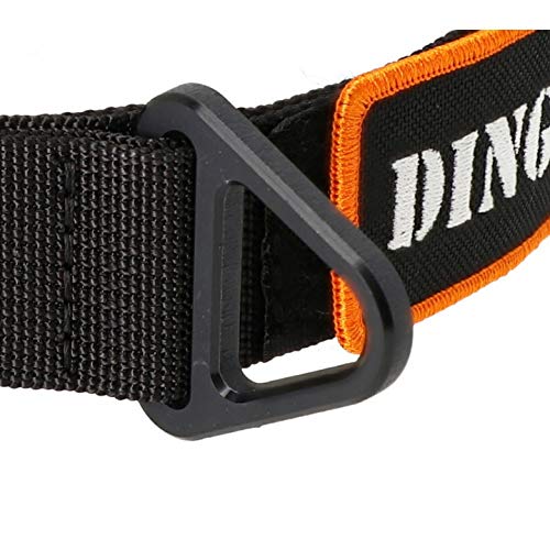 Dingo Gear Hundehalsband mit Cobra Schnalle und Griff, Farbe Schwarz, Band Breite 4 cm Länge 49-59 cm S04027 von DINGO GEAR WWW.DINGOGEAR.COM 1977