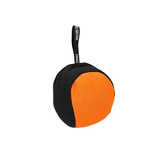 Dingo Gear Trainings-Spielzeug Bäll 19 cm Schwarz-Orange mit Griff French-Material Nylcott Training Spiel Apport IGP Obedience S02800 von DINGO GEAR WWW.DINGOGEAR.COM 1977