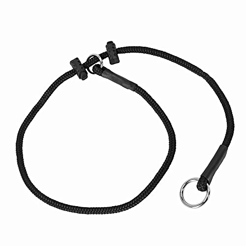 Dingo Gear Hundehalsband, handgefertigt, aus starker Kordel mit 2 Begrenzern, wasserdichtes Halsband für K9-Training, IGP, Agitation, Beißarbeit, Gehorsamkeit, Schwarz, XXL S04051 von DINGO GEAR WWW.DINGOGEAR.COM 1977