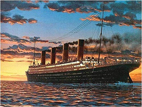 DINGQING 5D DIY Diamond Painting Malerei Kits Erwachsene Kinder nach Anzahl Stickerei Titanic Mosaic Pictures Leinwand Kunsthandwerk Zuhause/Büro/Hotel Dekor Wand Wohnzimmer von DINGQING