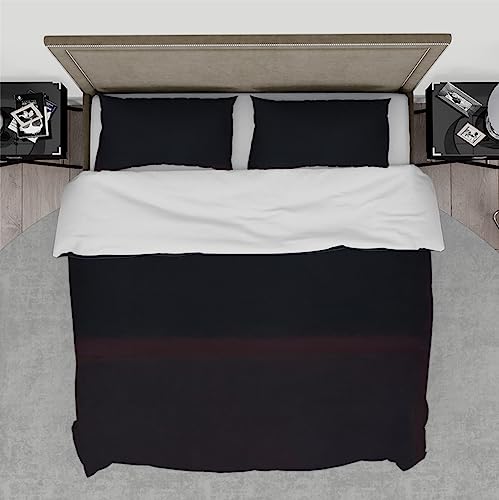 DINGSION Mark Rothko Bettwäsche 3 Stück Individuelle personalisierte unvergleichliche Weichheit Schlafzimmer-Bettwäsche-Sets mit 2 Kissenbezügen 4 Krawatten Reißverschluss 135 x 200 cm von DINGSION