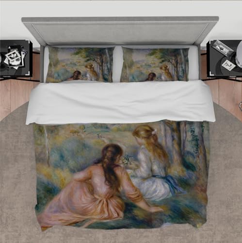 DINGSION Pierre Auguste Renoir Style Bettwäsche Set 3-teilig in der Wiese 1892 Atmungsaktive Schlafzimmerbettwäsche mit 2 Kissentüchern 4 Krawatten Reißverschluss 140 x 200 cm DINGSION Pierre Auguste Renoir Style Bettwäsche Set 3-teilig in der Wiese 1892 Atmungsaktive Schlafzimmerbettwäsche mit 2 Kissentüchern 4 Krawatten Reißverschluss 140 x 200 cm von DINGSION