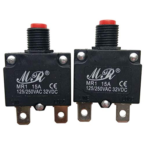 6Pcs MR1 125/250VAC 32VDC 15A Leistungsschalter Leitungsschutzschalter Überstromschutz Überlastungsschutz Schalter für Kleinen Motor von DINGTAIMEI