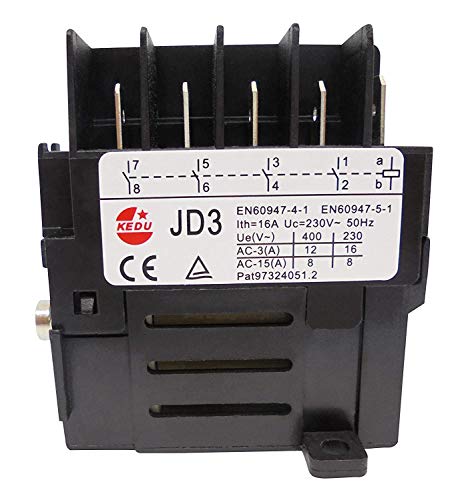 Elektromechanische Relais Schalter JD3 JD4 für Elektrowerkzeug KEDU 8Pins 10Pin 16A 230V 400V (JD3 230V 10Pin) von DINGTAIMEI
