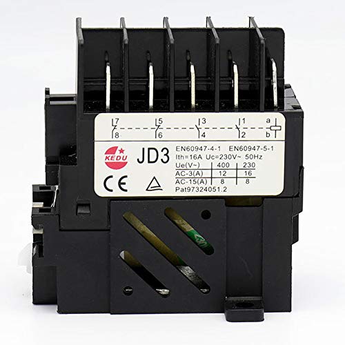 Wasserdichte Industrielle Elektromagnetische Drucktastenschalter KEDU KJD11 JD3 8-Poliges 10Pin Tastschalter Relais (10Pin-230V Relais) von DINGTAIMEI