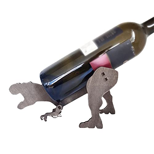 DINGYXIN Kreatives Weinflaschenregal, selbstmontiertes hölzernes Dinosaurier-Modell, Weinregal, Weinregal, Weinset von DINGYXIN