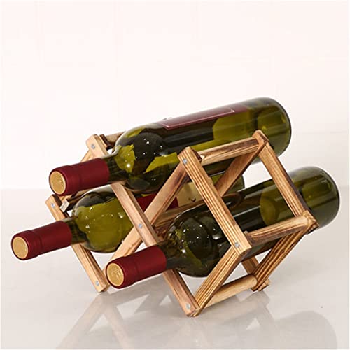 DINGYXIN Weinregal aus Holz für 3 Flaschen, Bar-Display, zusammenklappbares Weinregal aus Holz, Weinflaschenregal von DINGYXIN