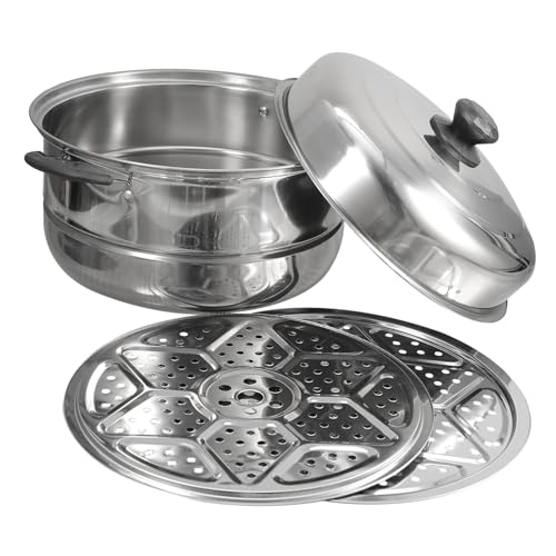 DINHEAROM 1 Stück Dampfgarer Doppellagiger Suppentopf mit Ergonomischem Griff Vielseitig Einsetzbar für Herdarten zum Gleichzeitigen Dämpfen und Kochen Platzsparend und Praktisch DINHEAROM 1 Stück Dampfgarer Doppellagiger Suppentopf mit Ergonomischem Griff Vielseitig Einsetzbar für Herdarten zum Gleichzeitigen Dämpfen und Kochen Platzsparend und Praktisch von DINHEAROM