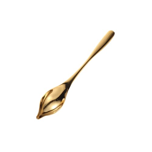 DINHEAROM 1 Stück Soßenlöffel mit Spitzem Ausguss für Küche Restaurant Glänzendes Gold zum Dosieren von Gewürzen und Saucen DINHEAROM 1 Stück Soßenlöffel mit Spitzem Ausguss für Küche Restaurant Glänzendes Gold zum Dosieren von Gewürzen und Saucen von DINHEAROM