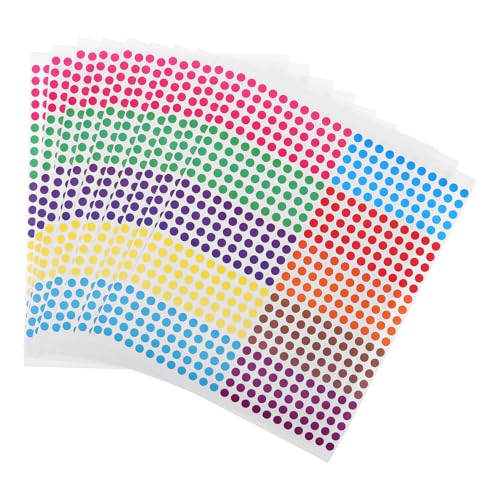 DINHEAROM 10 Blatt Bunte Selbstklebende Punktetiketten für Effiziente Kennzeichnung Vielseitige Runde Aufkleber für Büro Schule und Bastelprojekte DINHEAROM 10 Blatt Bunte Selbstklebende Punktetiketten für Effiziente Kennzeichnung Vielseitige Runde Aufkleber für Büro Schule und Bastelprojekte von DINHEAROM