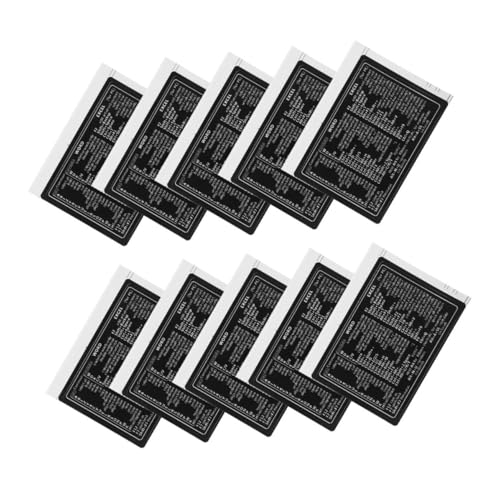 DINHEAROM 10 Stück Tastatur Aufkleber für Laptops Abnehmbare Computeraufkleber Referenzhandbuch Selbstklebend Laminiertes Vinyl für Einfache Bedienung von DINHEAROM