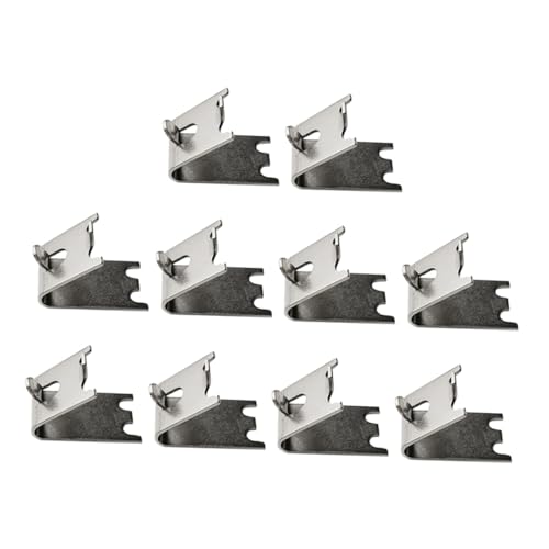 DINHEAROM 10 Stück Teiliges Edelstahl Gefrierschrank Regalclips mit Gebogenem Nut Design Stabile Kühlschrank Regalbodenträger Rostfrei Langlebig Passend für Haushaltskühlschränke DINHEAROM 10 Stück Teiliges Edelstahl Gefrierschrank Regalclips mit Gebogenem Nut Design Stabile Kühlschrank Regalbodenträger Rostfrei Langlebig Passend für Haushaltskühlschränke von DINHEAROM