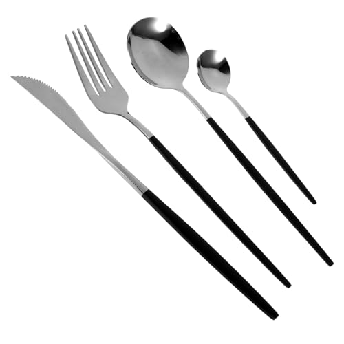 DINHEAROM 1Satz Besteck Set für Personen Teiliges Utensilien Set Rostfrei und Spülmaschinenfest für Tägliche Verwendung Feiern Hochzeiten und DINHEAROM 1Satz Besteck Set für Personen Teiliges Utensilien Set Rostfrei und Spülmaschinenfest für Tägliche Verwendung Feiern Hochzeiten und von DINHEAROM