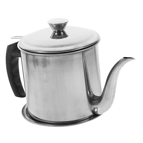 DINHEAROM 1Satz Ölspeicherbehälter mit Sieb Speckfettbehälter Ergonomischer Griff für Öl Soßen Essig Küche und Grill Langlebig und Robust für Zuhause und Gastronomie von DINHEAROM