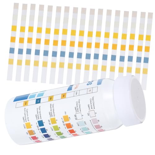 DINHEAROM 1Satz Pool Teststreifen Ph Wasserqualitäts Teststreifen für Pool Spa Heißes Wasser Misst Härte Alkalität Cyanursäure Tragbar Einfach in Anwendung DINHEAROM 1Satz Pool Teststreifen Ph Wasserqualitäts Teststreifen für Pool Spa Heißes Wasser Misst Härte Alkalität Cyanursäure Tragbar Einfach in Anwendung von DINHEAROM