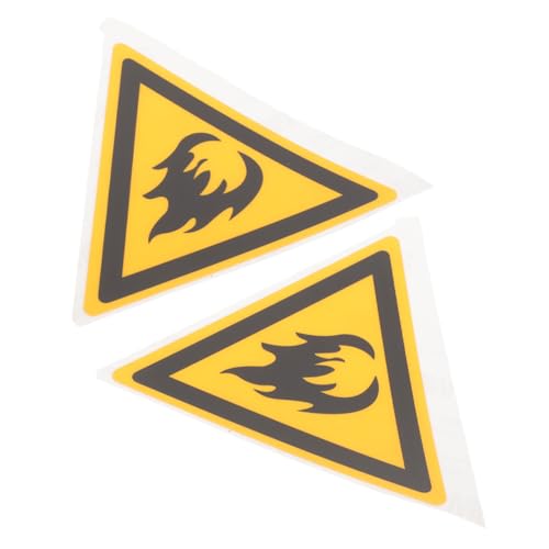 DINHEAROM 2 Stück Warnschild Flammable Selbstklebende Feuerwarnung Aufkleber für Wäldern und Parks Leicht Anzubringen Hohe Sichtbarkeit Klare zur Brandverhütung von DINHEAROM