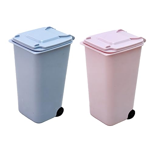 DINHEAROM 2Stücke Tischmülleimer Desktop Abfalleimer mit Deckel Dekorative Müllbehälter für Schreibtisch Bad und Wohnzimmer Home Accessoire DINHEAROM 2Stücke Tischmülleimer Desktop Abfalleimer mit Deckel Dekorative Müllbehälter für Schreibtisch Bad und Wohnzimmer Home Accessoire von DINHEAROM