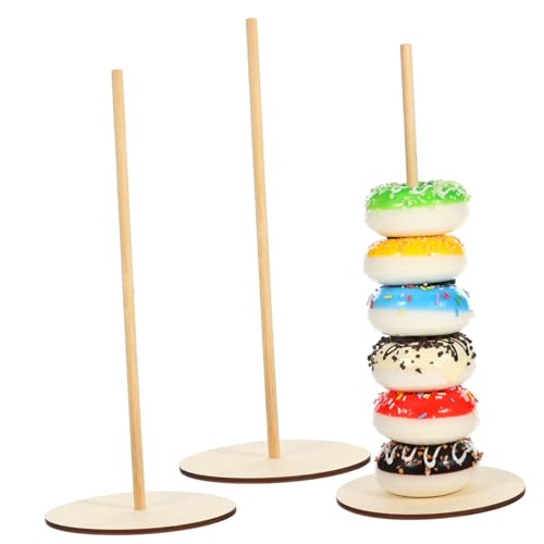 DINHEAROM 3Stücke Holz Donutständer Stabiler Donut Display Halter für Geburtstagsfeiern Hochzeiten Partys Vintage Süßigkeiten Bar Ständer für Donuts und Leckereien DINHEAROM 3Stücke Holz Donutständer Stabiler Donut Display Halter für Geburtstagsfeiern Hochzeiten Partys Vintage Süßigkeiten Bar Ständer für Donuts und Leckereien von DINHEAROM