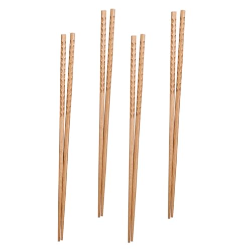 DINHEAROM 4 Paare Extra Lange Holz Essstäbchen aus Buchenholz für Hot Pot und Frittieren Rutschfest Quadratisches Ende für Einfache Handhabung Geeignet für Restaurant und Zuhause DINHEAROM 4 Paare Extra Lange Holz Essstäbchen aus Buchenholz für Hot Pot und Frittieren Rutschfest Quadratisches Ende für Einfache Handhabung Geeignet für Restaurant und Zuhause von DINHEAROM