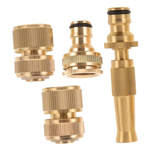 DINHEAROM 4 Stück Teiliges Set Wasserhahn Adapter für Gartenspritzen Hochdruck Reiniger Spritzdüsen für Autowäsche Gartenbewässerung und Vielseitige Anwendungen von DINHEAROM