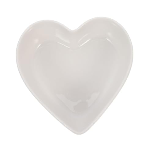 DINHEAROM 400ml Weiß Keramik Schüssel Herz Form Obst Salat Dessert Bowl Home Geschirr von DINHEAROM