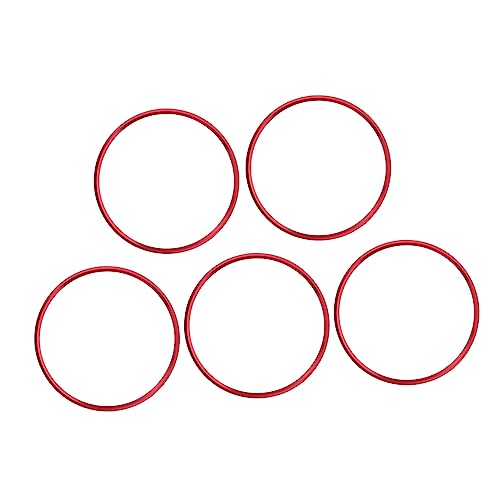 DINHEAROM 5 Stück Auto Klimaanlage Vent Deko Ring Teiliges Stilvolle Luftauslassverzierung Rot Installieren Langlebig für Einen Luxuriösen Look im Innenraum von DINHEAROM