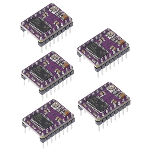 DINHEAROM 5 Stück Stepper Motor Treiber Modul mit Integriertem Kühlkörper Kompatibel Drucker Rrerap Ramps und Langlebig Installieren für DIY Elektronik Mechanikprojekte von DINHEAROM