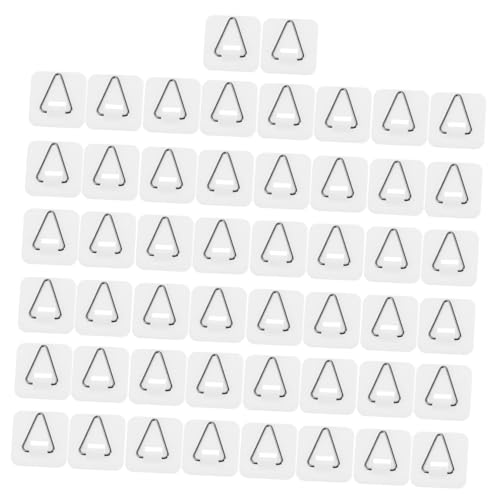 DINHEAROM 50 Stück Unsichtbare Selbstklebende Plattenhalter Großer Multifunktionale Klebehaken für Wandplatten Senkrechte Telleraufhänger für Küche und Dekoration von DINHEAROM