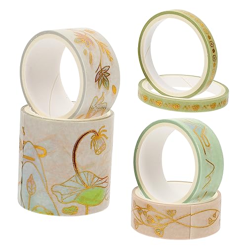 DINHEAROM 6 Rollen Vintage Washi Tape Dekoratives Klebeband für DIY Scrapbooking und pro Rolle Hochwertige Muster für Kreative Projekte und Journaling DINHEAROM 6 Rollen Vintage Washi Tape Dekoratives Klebeband für DIY Scrapbooking und pro Rolle Hochwertige Muster für Kreative Projekte und Journaling von DINHEAROM
