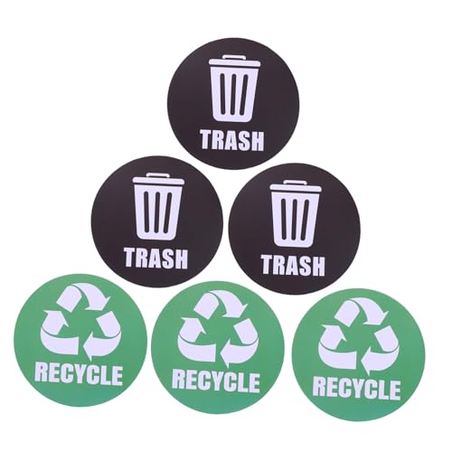 DINHEAROM 6 Stück Mülltrennungsaufkleber Wasserdichte Recyclingetiketten für Mülleimer für Zuhause Büro Plätze und Gewerbliche Nutzung DINHEAROM 6 Stück Mülltrennungsaufkleber Wasserdichte Recyclingetiketten für Mülleimer für Zuhause Büro Plätze und Gewerbliche Nutzung von DINHEAROM