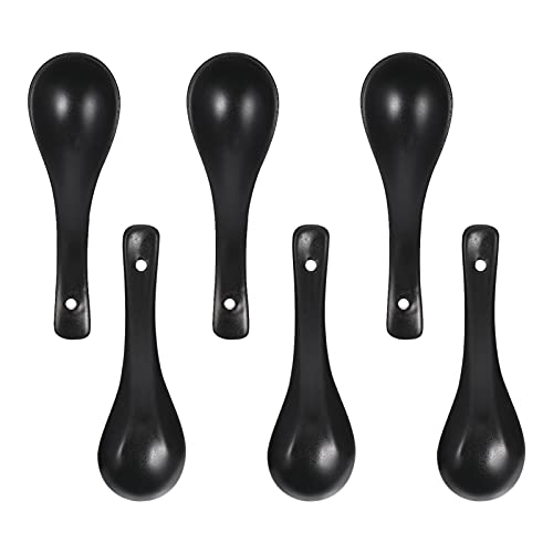DINHEAROM 6 Stück Teiliges Keramiklöffel Schwarz Einfache Esslöffel für Suppen Reis und Desserts für Asiatische Küche Ergonomisches Design Platzsparend und Leicht Hochwertige Verarbeitung DINHEAROM 6 Stück Teiliges Keramiklöffel Schwarz Einfache Esslöffel für Suppen Reis und Desserts für Asiatische Küche Ergonomisches Design Platzsparend und Leicht Hochwertige Verarbeitung von DINHEAROM