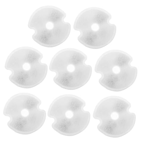 DINHEAROM 8 Stück Pet Fountain Filter Ersatz Teilig Aktivkohlefilter für Haustier Trinkbrunnen Entfernt Geruch Haare Sedimente Weicht Wasser Verbessert Geschmack Geeignet für Katzenbrunnen von DINHEAROM