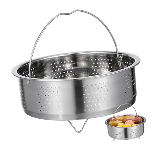 DINHEAROM Gemüse Dampfkorb Dampfgarer Einsatz für Kochen Dämpfen Dampfgarer Zubehör 304 für Reis Gemüse Eier Gleichmäßige Erwärmung von DINHEAROM