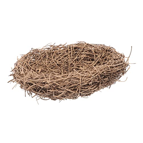 DINHEAROM Dekorativer Rattan Vogel Nest Handgefertigt Natürliche Vogelnest Dekoration für Fotorequisiten Heimdeko DIY Basteln und Partygeschenk von DINHEAROM