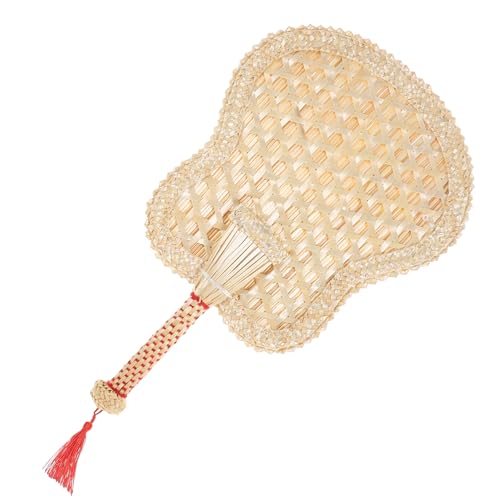 DINHEAROM Fan Im Chinesischen Stil Tragbare Ventilatoren Tragbarer Handventilator Fan-hand Lüfter Kühlender Handventilator Handfächer Zum Vintage Handfächer Handgewebter Fächer Stroh von DINHEAROM