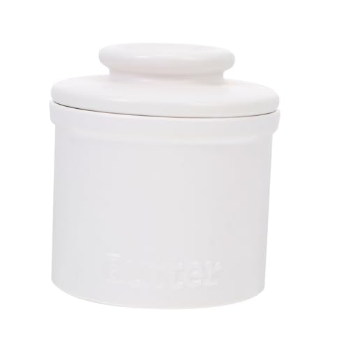 DINHEAROM Keramik Butterdose mit Deckel Luftdichter Butterbehälter für Küche Weißer Butterhalter mit Zuverlässiger Dichtung Langlebiger organizer für Butter und Käse DINHEAROM Keramik Butterdose mit Deckel Luftdichter Butterbehälter für Küche Weißer Butterhalter mit Zuverlässiger Dichtung Langlebiger organizer für Butter und Käse von DINHEAROM