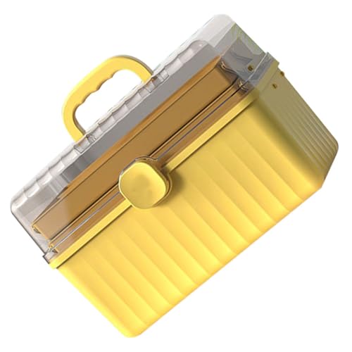 DINHEAROM Medikamentenbox mit Handgriff Tragbare Notfall Organizer für Große Transparente Aufbewahrungsbox für Medikamente und Ausrüstung für Reisen und Outdoor Aktivitäten Multifunktionale von DINHEAROM